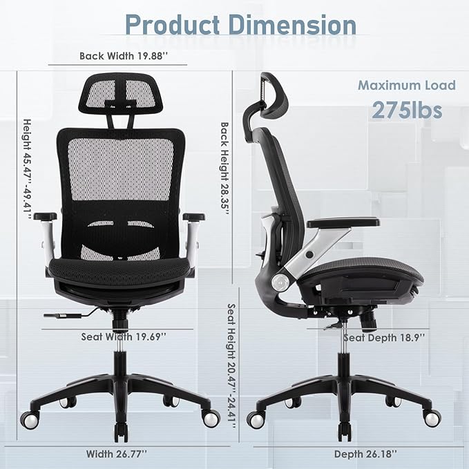 COLAMY Executive Mesh Office Chair - Image 2