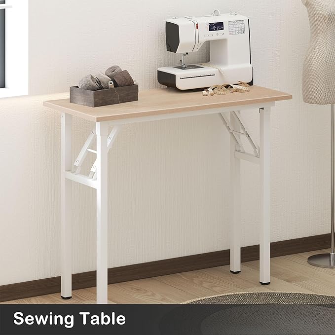 Need Small Desk 31 1/2" No Assembly Foldable Writing Table, Sturdy and Heavy - Image 4