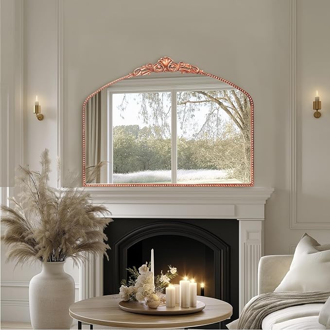 G-LEAF Vintage Baroque Mirror 40"X30", Victorian Antique Farmhouse Mirror - Image 2