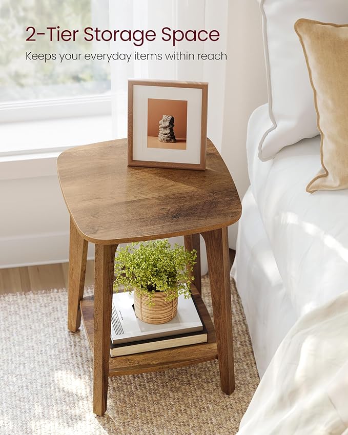 VASAGLE Side Table, Small Square End Table - Image 4