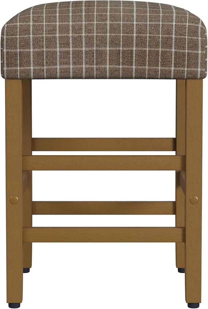 HomePop Home Decor |Classic Open-Back Counter Height Barstool| Square 24 Inch - Image 5