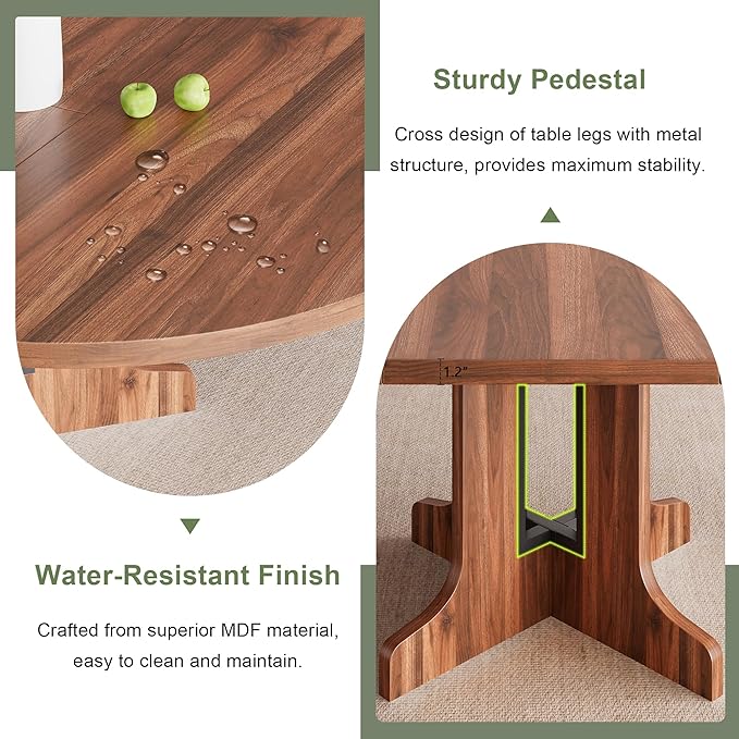 Feonase 59" Round Extendable Dining Room Table - Image 5