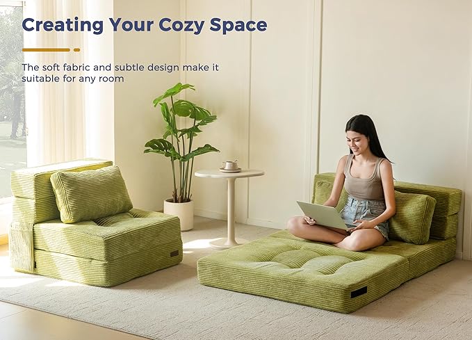 MAXYOYO Convertible Sofa Bed, Fold Out Loveseat Sleeper Sofa - Image 6