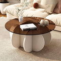 Round Coffee Table, Modern Glass Coffee Table by dnziqi