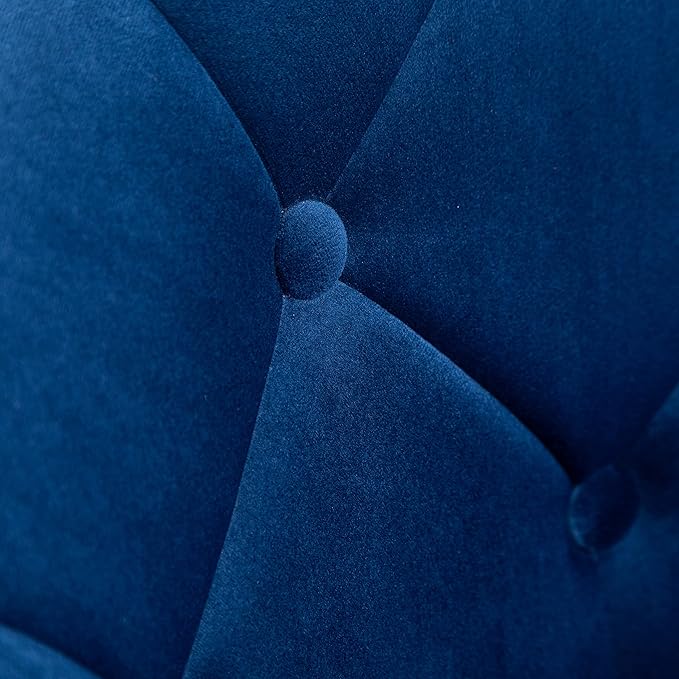 Roundhill Furniture Noas Velvet Upholstered Tufted Back Swivel Accent Chair - Image 9