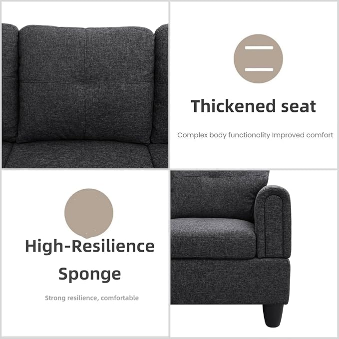 L Shaped Sectional Couches for Living Room, Modern Modular Sectional Sofa - Image 5
