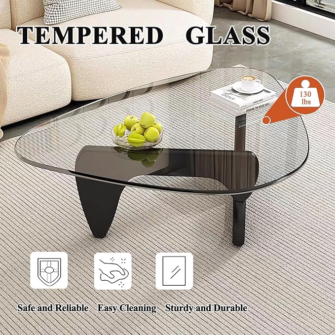 Mid Century Modern Glass Coffee Table - Image 3