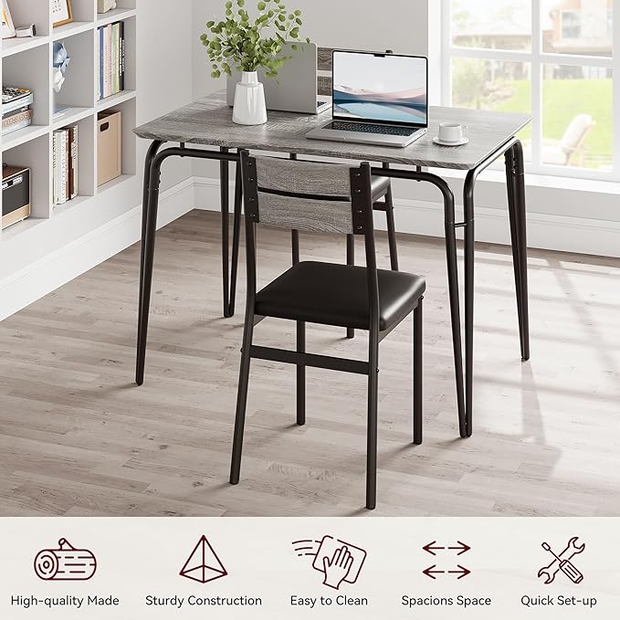Dining Table for 4, Small Table and Chairs Set of 4, Square Dinette Set for 4 - Image 4