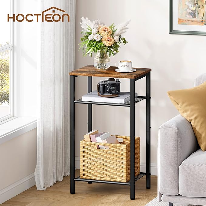 Hoctieon 3 Tier End Table, Telephone Table, Narrow Side Table - Image 4