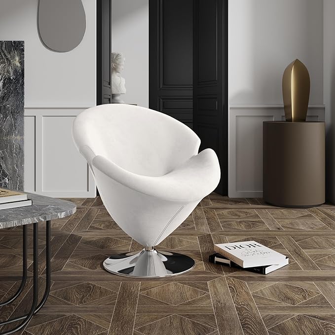 Manhattan Comfort Tulip Swivel Accent Chair Set of 2 - Image 4