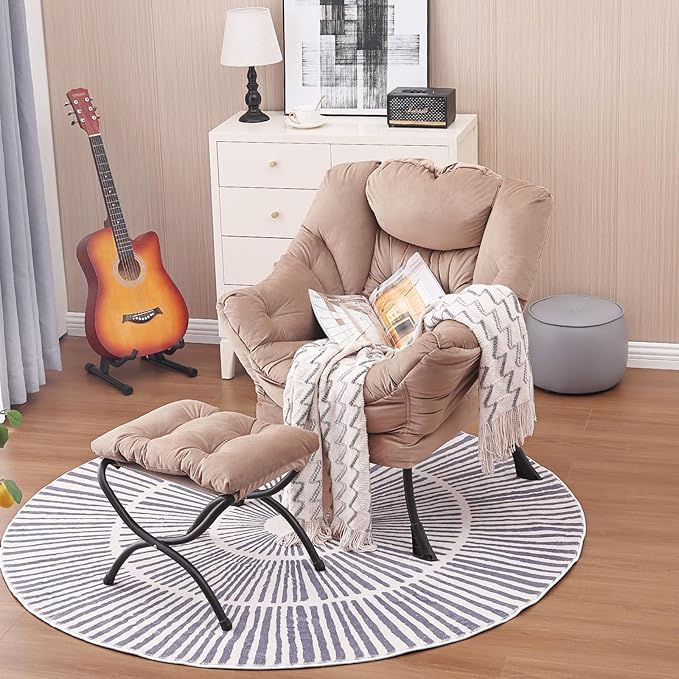 Lazy Chair and Ottoman, Large Accent Lounge Chair - Image 5
