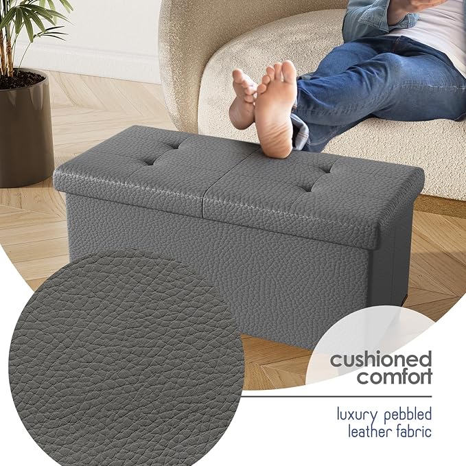 STORAGEBUD Storage Ottoman Bench - Image 8