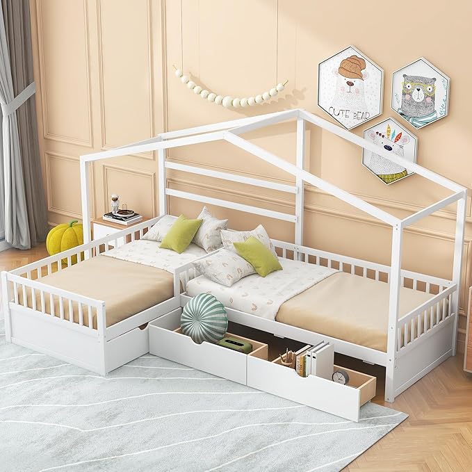 Twin Size House Platform Bed - Image 4