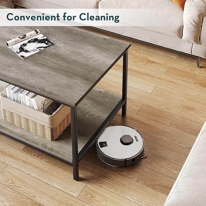 SAYGOER 2-Tier Coffee Table for Living Room Farmhouse Style Center Table - Image 5