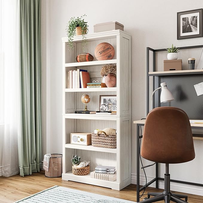 LINSY HOME 5-Shelf Bookcase, Bookshelves Floor Standing Display Storage Shelves - Image 2