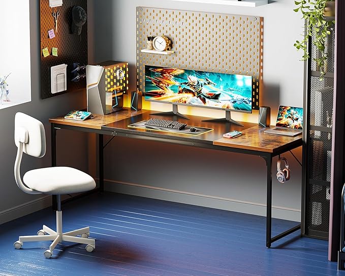 Coleshome 71 Inch Computer Desk, Modern Simple Style Desk - Image 6