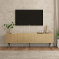 NTC Veil TV Stand with 4 Doors for TVs up to 75’’, Media Console with Vertical by NTC