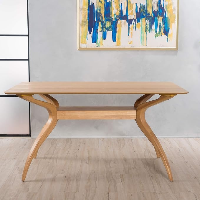 Christopher Knight Home Idalia Curved Leg Rectangular Dining Set, 5-Pcs Set - Image 5