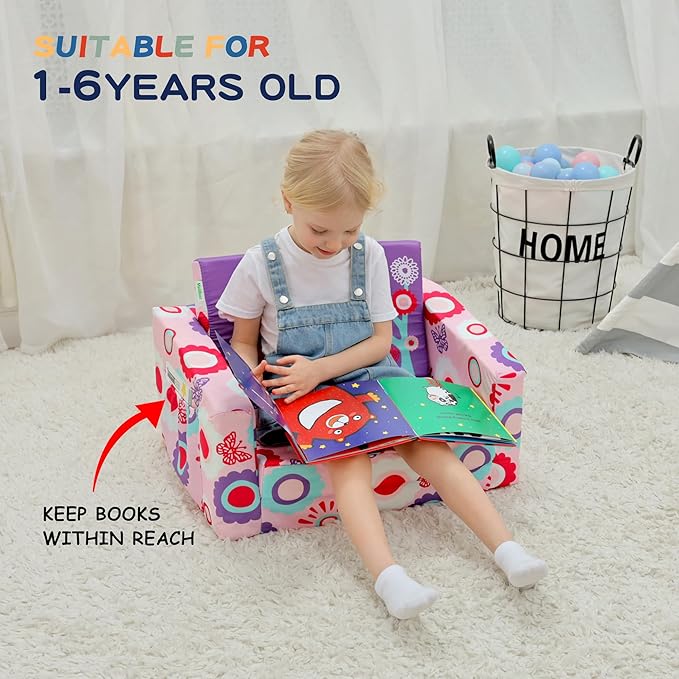 MallBest Kids Sofas Children's Sofa Bed Baby's Upholstered Couch Sleepover - Image 3