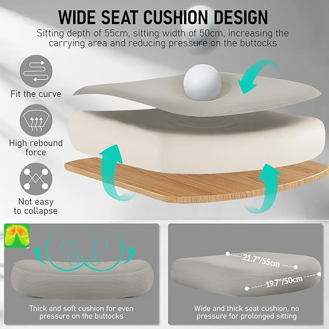 High Back Ergonomic Office Chair, Breathable Mesh Desk Chair - Image 7