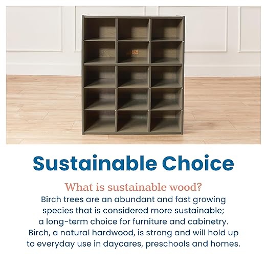 ECR4Kids Streamline 15 Cubby Tray Storage Cabinet, Classroom Furniture - Image 8