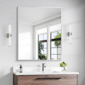 BONEWEI Silver Bathroom Mirror, 30x36 inch Wall Mirror by BONEWEI