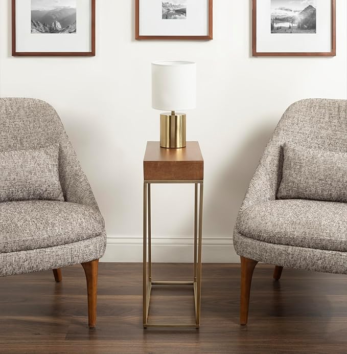 Kate and Laurel Karlsen Mid-Century Wood and Metal Narrow Side Table; 16 x 24 x - Image 5