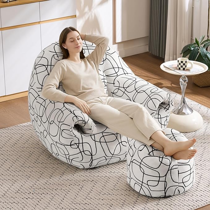 DAICO Bean Bag Chairs for Adults Comfy Accent Chair by DAICO