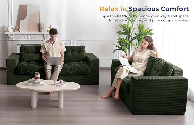 MAXYOYO 3 Seater Couch for Living Room, Boneless Couch - Image 3