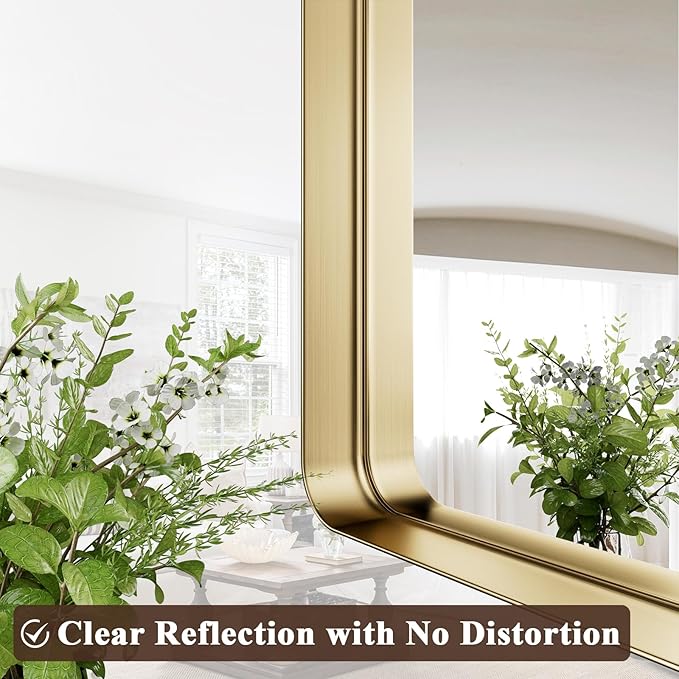 55"x 30" Gold Bathroom Mirror - Image 6