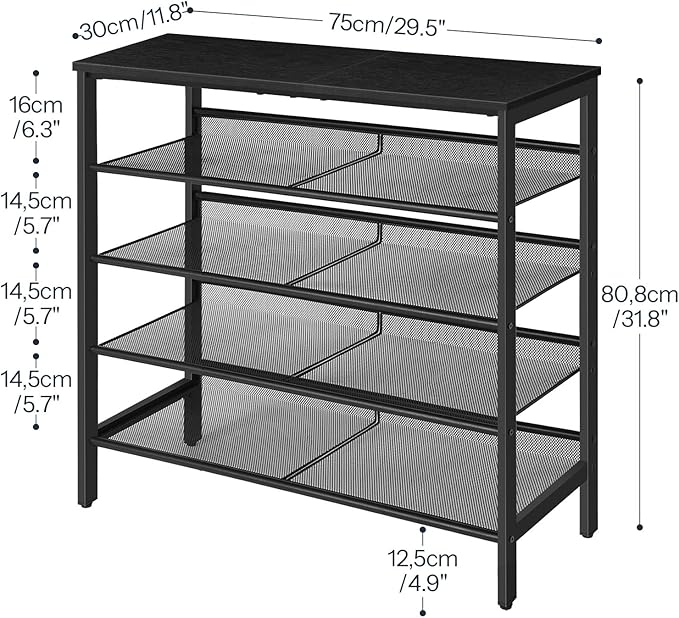 HOOBRO Shoe Rack for Entryway, 5-Tier Organizer - Image 3