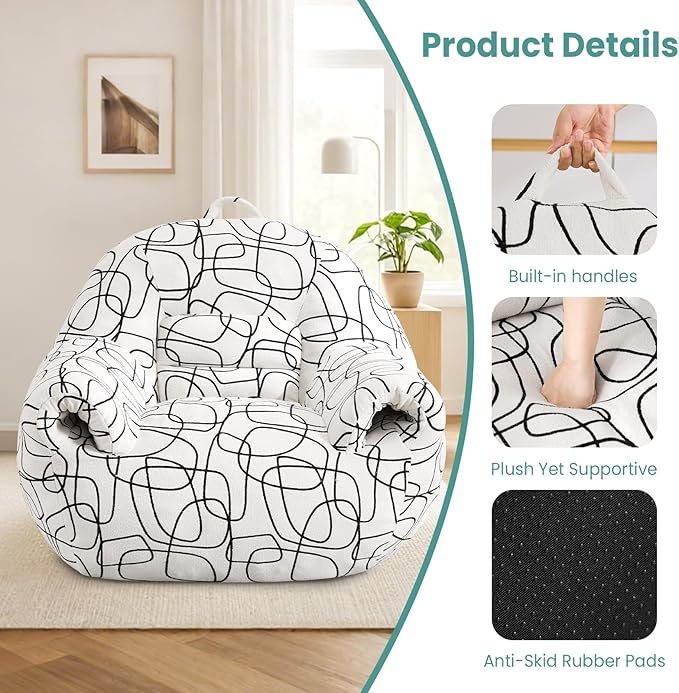 DAICO Bean Bag Chairs for Adults Bean Bag Sofa - Image 6