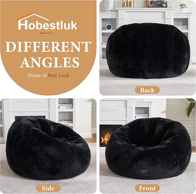 Hobestluk Bean Bag Chairs Large Bean Bag Couch - Image 8