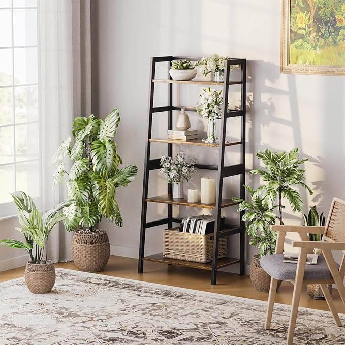 HITNET Ladder Shelf, 4 Tier Bookshelf - Image 8