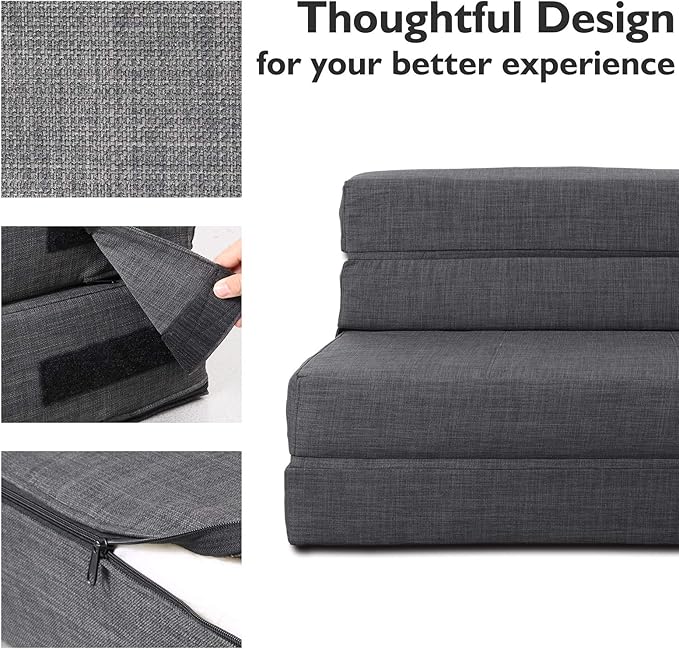 ANONER Fold Sofa Bed Couch Memory Foam - Image 7
