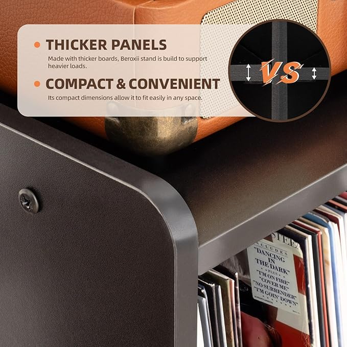 Record Player Table, Mid-Century Record Player Stand - Image 10