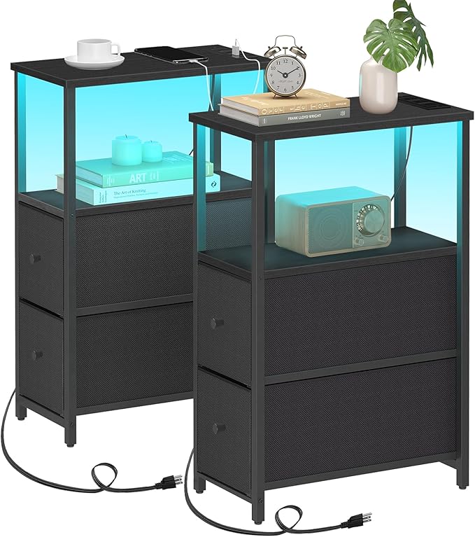 TUTOTAK Small Narrow LED End Table by WelcometotheTUTOTAKHome