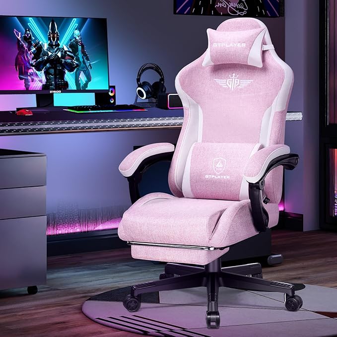 GTPLAYER Gaming Chair with Footrest, Big and Tall Game Chair High Back Computer - Image 9