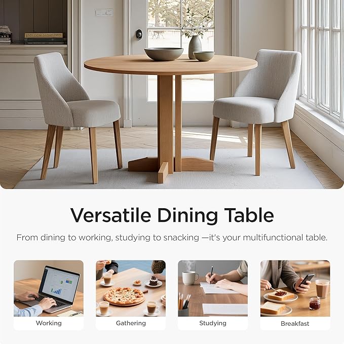 Acanva 47" Small Round Dining Table - Image 7