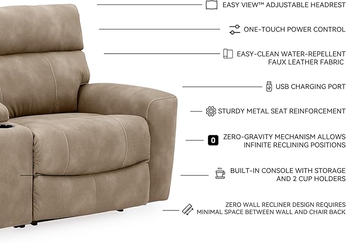 Signature Design by Ashley Next-Gen DuraPella Contemporary Faux Leather Modular - Image 4