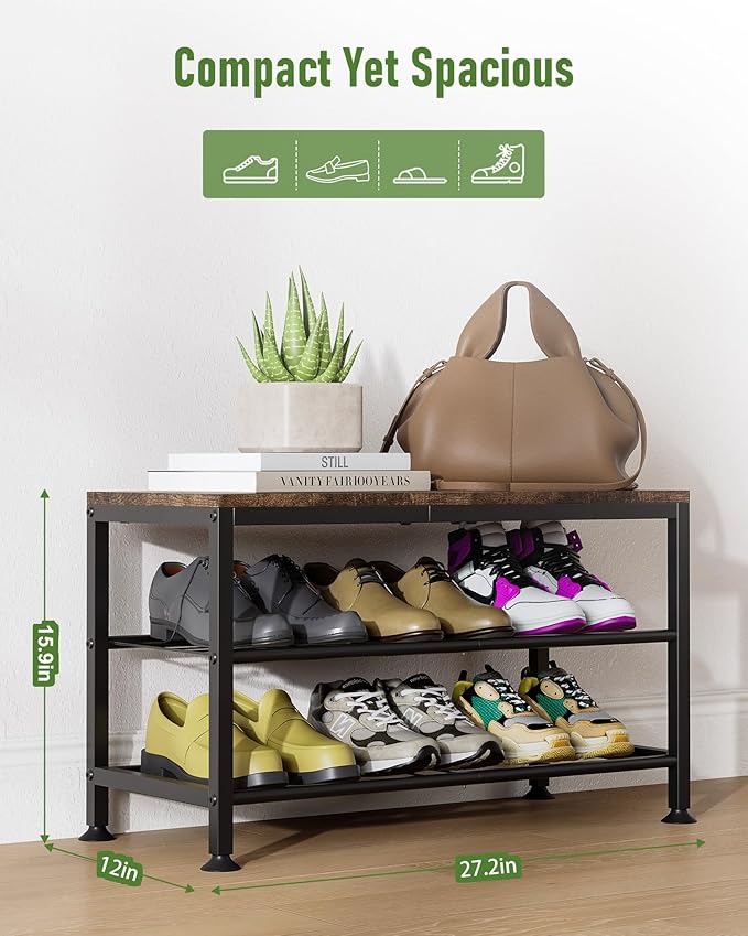 3-Tier Shoe Rack Bench - Image 3