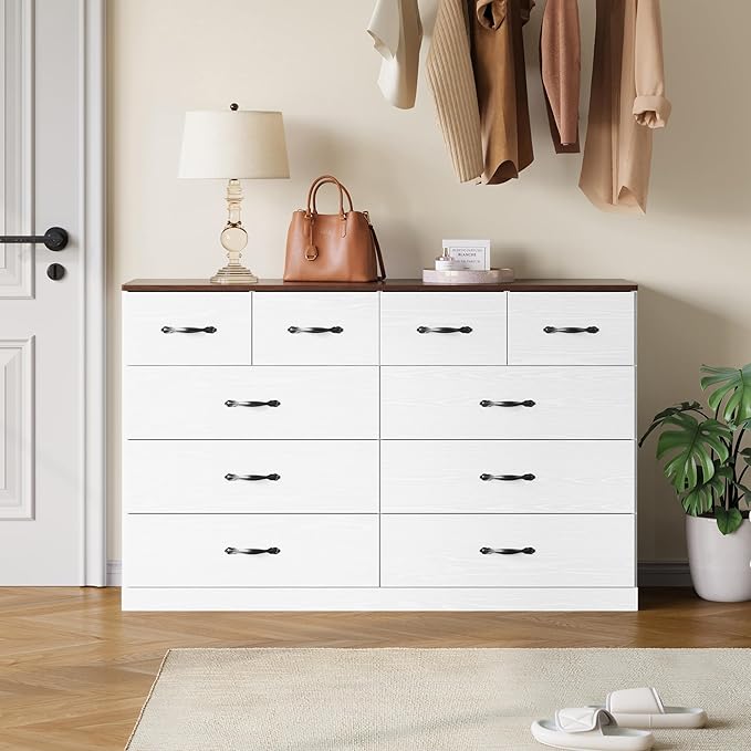 LINSY HOME 10 Drawer Dresser for Bedroom, Modern TV Stand Dressers - Image 3