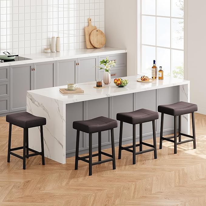 GarveeHome Counter Height Bar Stools Set of 4, 24 Inch Barstools - Image 2