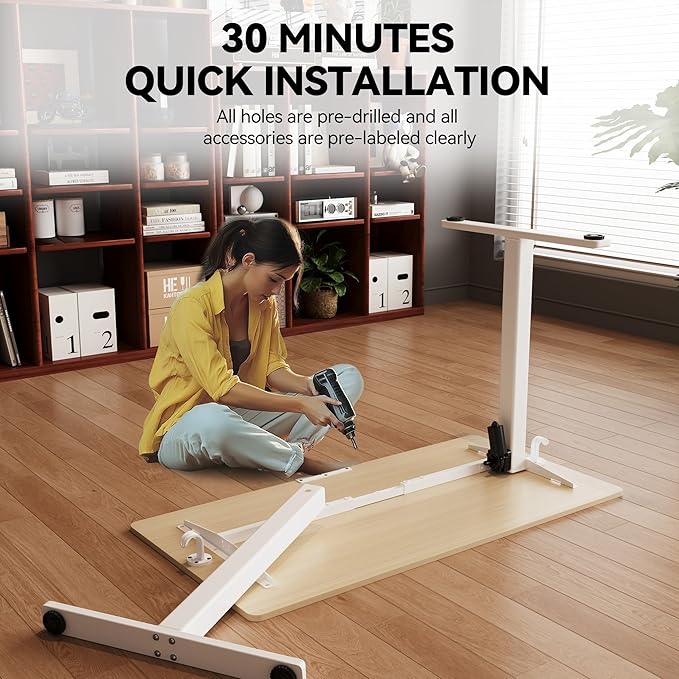 Electric Standing Desk Adjustable Height 55"x24" Stand Up Desk - Image 3