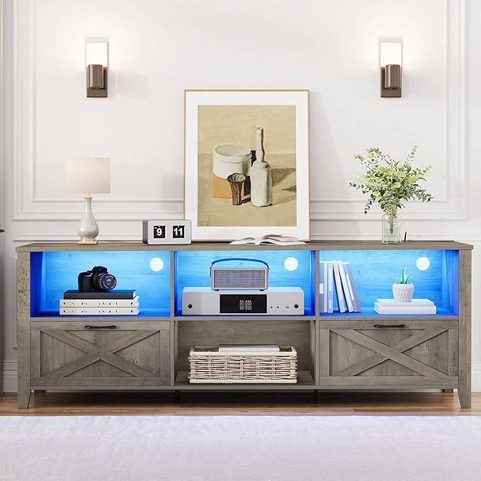 DWVO 70 Inch Farmhouse TV Stand by DWVO