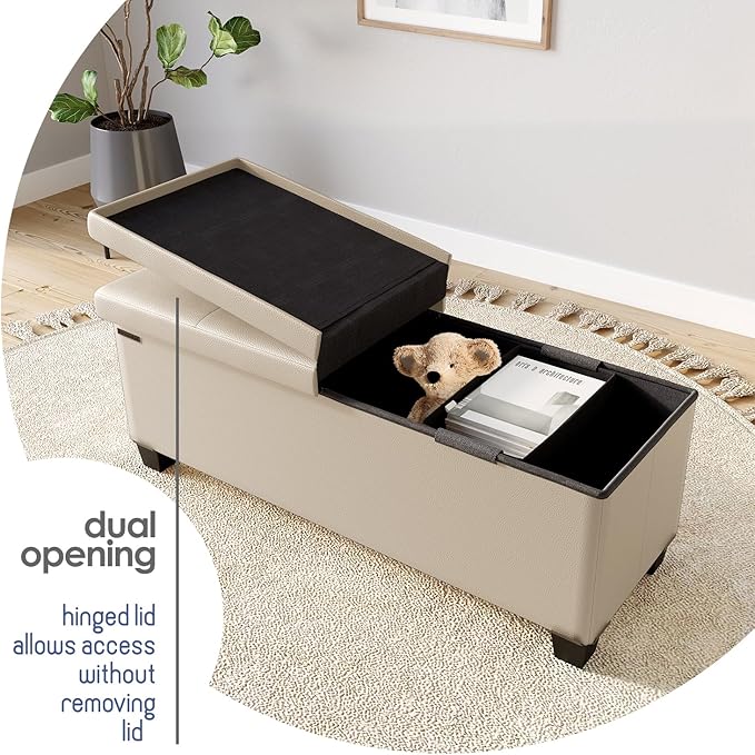 STORAGEBUD Storage Ottoman Bench - Image 9