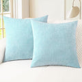 CaliTime Throw Pillow Covers Decorative 16 X 16 Inches Pack of 2 Cozy Chenille by CaliTime