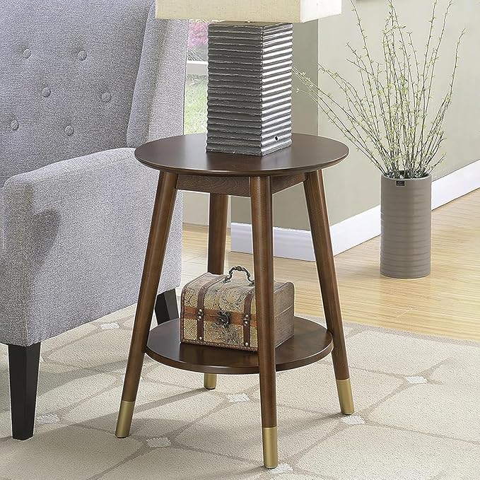 Convenience Concepts 7103050ES Wilson Mid Century Round End Table - Image 4