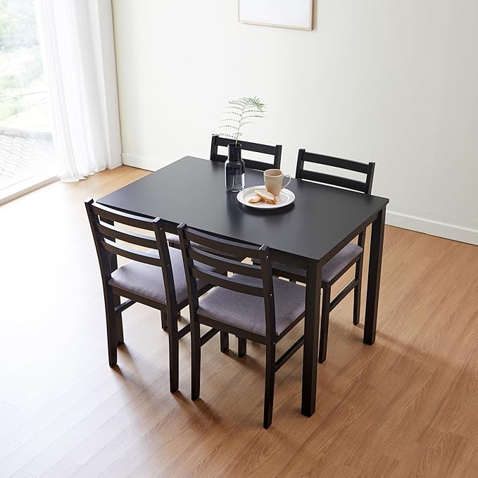 Livinia Seattle 5-Piece Wooden Dining Table Set - Image 5