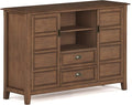 SIMPLIHOME Burlington SOLID WOOD 54 Inch Wide Transitional TV Media Stand in by SimpliHome